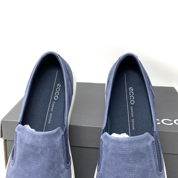 ECCO Soft 7 Perforated Slip-On Men Suede Sneakers - Picture 4 of 9